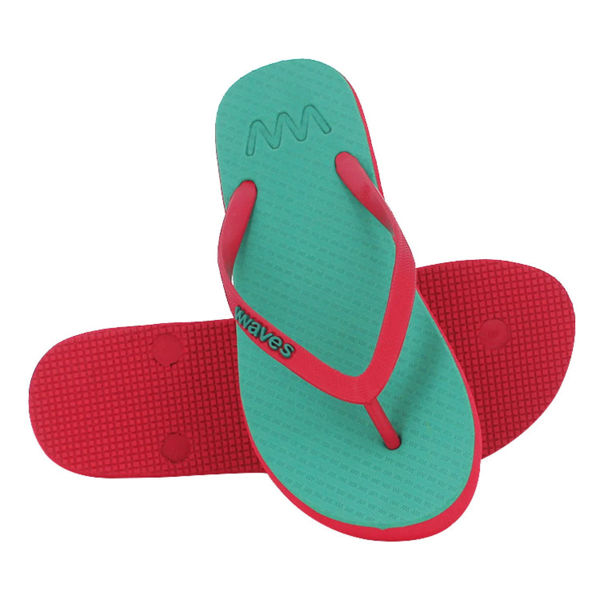 Imagen de Ojotas WAVES FLIP FLOPS Green/Maroon + HM0955