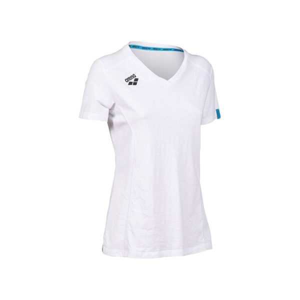 Imagen de WOMEN'S TEAM T-SHIRT PANEL 100 WHITE + 004892