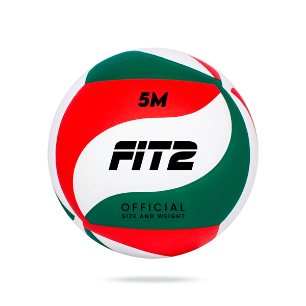 Imagen de FV-5M Balón Volley PU Nº5 Blanco/Rojo/Verde