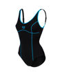Imagen de WOMEN'S ARENA TANIA CLIP BACK SWIMSUIT ONE PIECE - BLACK-TURQUOISE + 005974-580