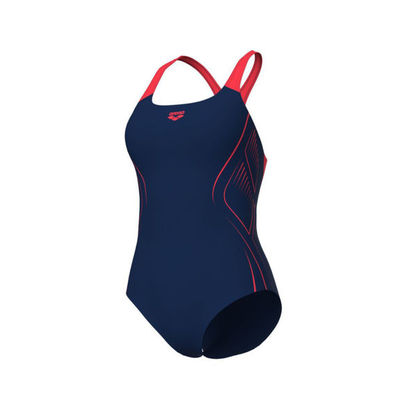 Imagen de WOMEN'S REFLECTING SWIMSUIT SWIM PRO BACK LB - NAVY-BRIGHT CORAL + 007334-791