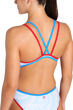 Imagen de ARENA WOMEN'S ARENA ONE FIREFLOW SWIMSUIT BOUBLE CROSS BACK - RED-BLUE RIVER-WHITE MULTI + 008597-485