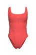 Imagen de ARENA WOMEN'S TEAM STRIPE SWIMSUIT U BACK - CALYPSO CORAL + 007058-900