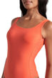 Imagen de ARENA WOMEN'S TEAM STRIPE SWIMSUIT U BACK - CALYPSO CORAL + 007058-900
