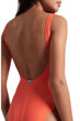 Imagen de ARENA WOMEN'S TEAM STRIPE SWIMSUIT U BACK - CALYPSO CORAL + 007058-900