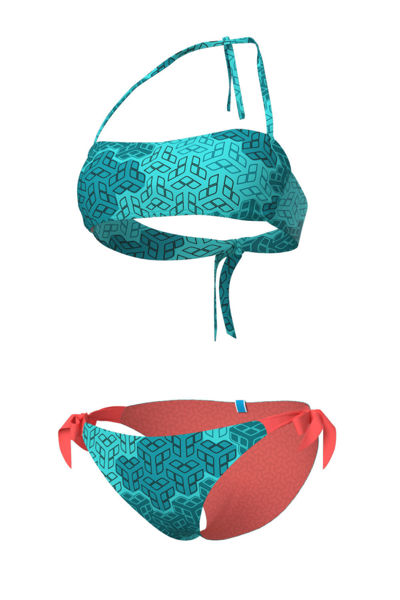 Imagen de ARENA WOMEN'S WATER PRINT BIKINI BANDEAU - CAMO KIKKO WATER MULTI + 007076-800