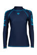 Imagen de ARENA WOMEN'S ARENA RASH VEST LONG SLEEVE GRAPHIC - NAVY-TURQUOISE + 006289-780
