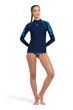 Imagen de ARENA WOMEN'S ARENA RASH VEST LONG SLEEVE GRAPHIC - NAVY-TURQUOISE + 006289-780
