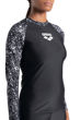 Imagen de ARENA WOMEN'S MODESTY L/S RASH VEST - BLACK-PAINTS + 006988-555