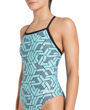 Imagen de 007740-580 WOMEN'S ARENA ESCAPE SWIMSUIT LIGHTDROP - BLACK-WATER BLUE MULTI