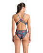 Imagen de 007981-696 WOMEN'S ARENA FLORAL SWIMSUIT LACE PLUS BACK - DARK SAGE MULTI-BRIGHT CORAL-BLUE COSMO