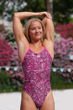 Imagen de 008800-950 WOMEN'S ARENA PINK DAHLIA SWIMSUIT LACE - SHOCKING PINK-MULT-