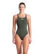 Imagen de 004760-660 WOMEN'S TEAM SWIMSUIT SWIM PRO SOLID - DARK SAGE-ARTIC LIME
