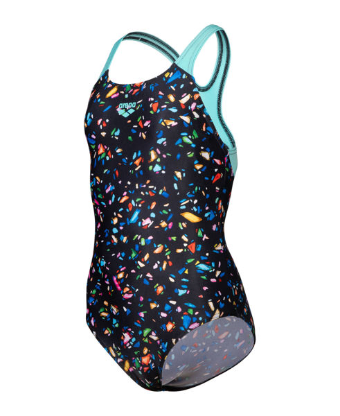 Imagen de 009089-550 GIRL'S ARENA CONFETTI SWIMSUIT SWIM PRO - BLACK MULTI-WATER