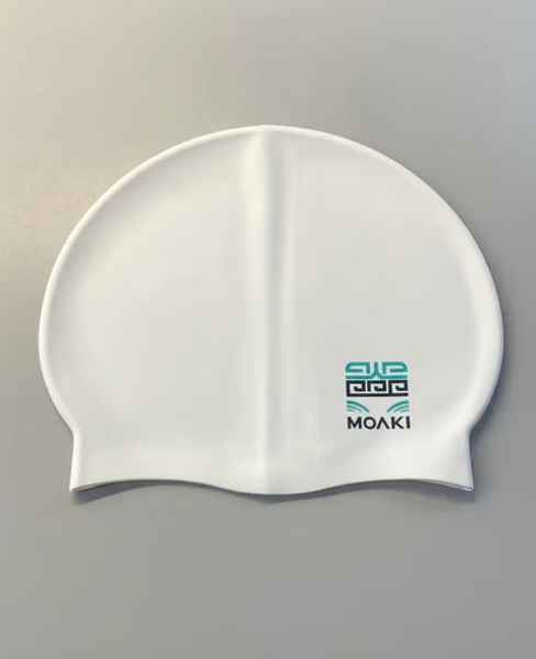 Imagen de Moaki mini logo silicone cap blanca